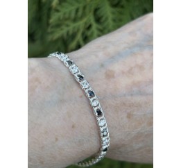 Браслет серебряный с цирконием Арабка (11709л)