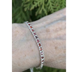 Браслет серебряный с цирконием Арабка (11715л)