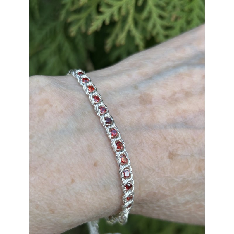 Браслет серебряный с цирконием Арабка (11715л)