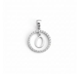 Подвес серебряный  буква О (050пОР)