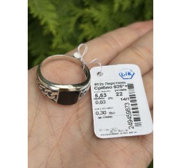 Печатка серебряная с золотом (812з)
