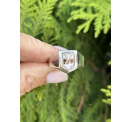 Печатка серебряная с золотом (599з)