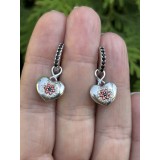 Серьги серебряные с фианитом (А300ср)