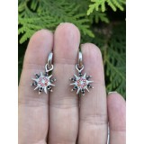 Серьги серебряные с фианитом А305ср