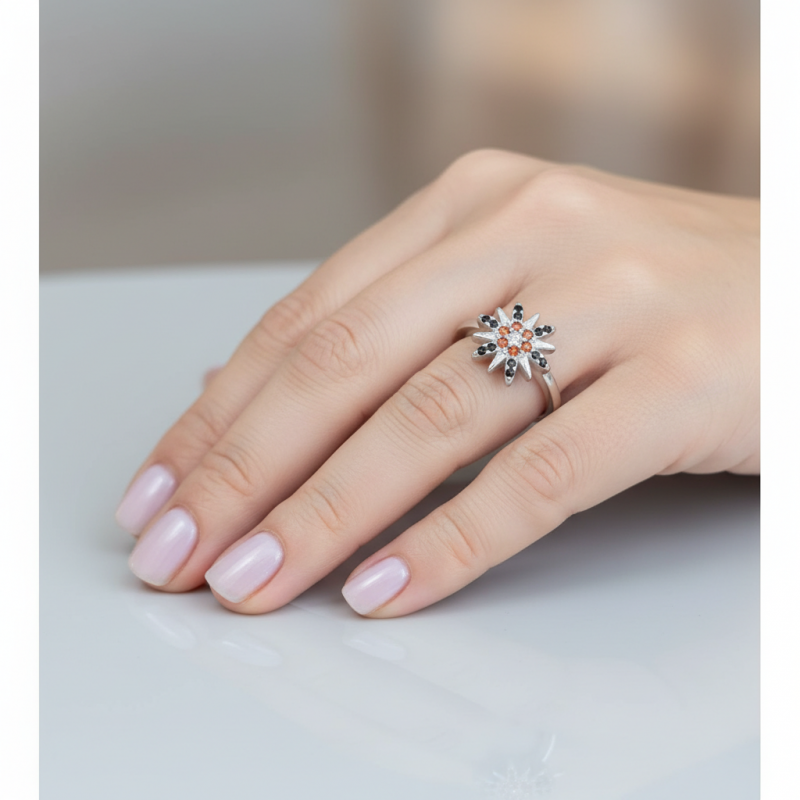 Кольцо серебряное с фианитом А305кр