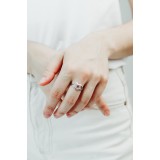 Кольцо серебряное с фианитом (А300кр)