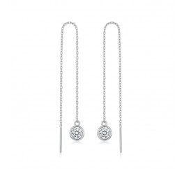 Серьги серебряные протяжки 21018р