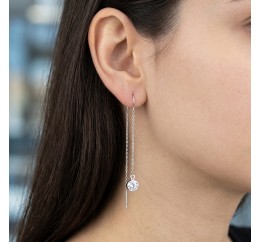 Серьги серебряные протяжки 21018р