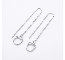 Серьги серебряные протяжки 21010р.