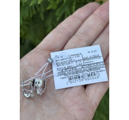 Серьги серебряные детские Щенки (А130с)