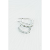 Серьги серебряные с цирконием Дорожка (А168с)