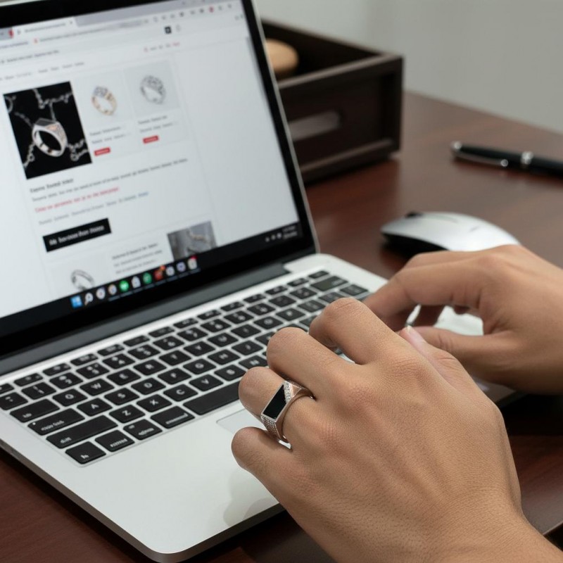 Печатка серебряная с золотом (143)