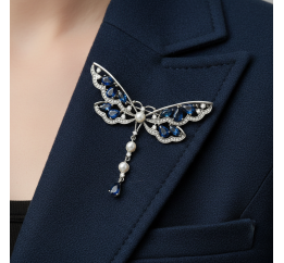 Брошь серебряная Красотка (600023)