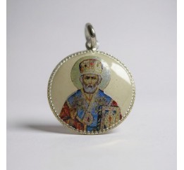 Ладанка серебряная Святой Николай  (П2/3027)