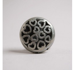 Шарм  серебряный Любящие сердца (П5/7015)