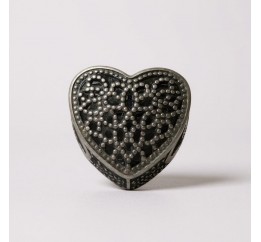 Шарм  серебряный  Ажурное сердце (П5/774)