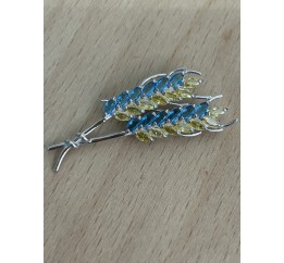 Брошь серебряная Колоски (А059жб)