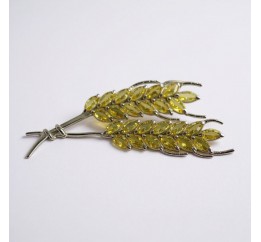 Брошь серебряная Колоски (А059ж)