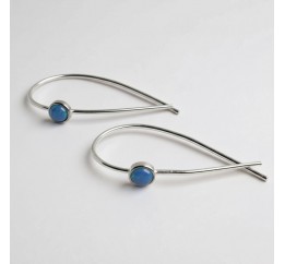 Серьги серебряные протяжки с натуральным опалом (С2ОПГ/1562)