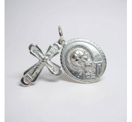 Крестик серебряный с ладанкой (П2/188)