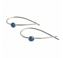 Серьги серебряные с натуральным опалом (С2опг/1562)