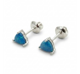 Серьги серебряные пусеты-гвоздики с натуральным опалом (Ск2опг/1164)