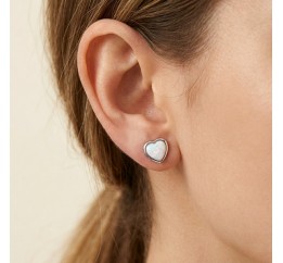 Серьги серебряные пусеты-гвоздики с натуральным опалом (Ск2опб/1185)