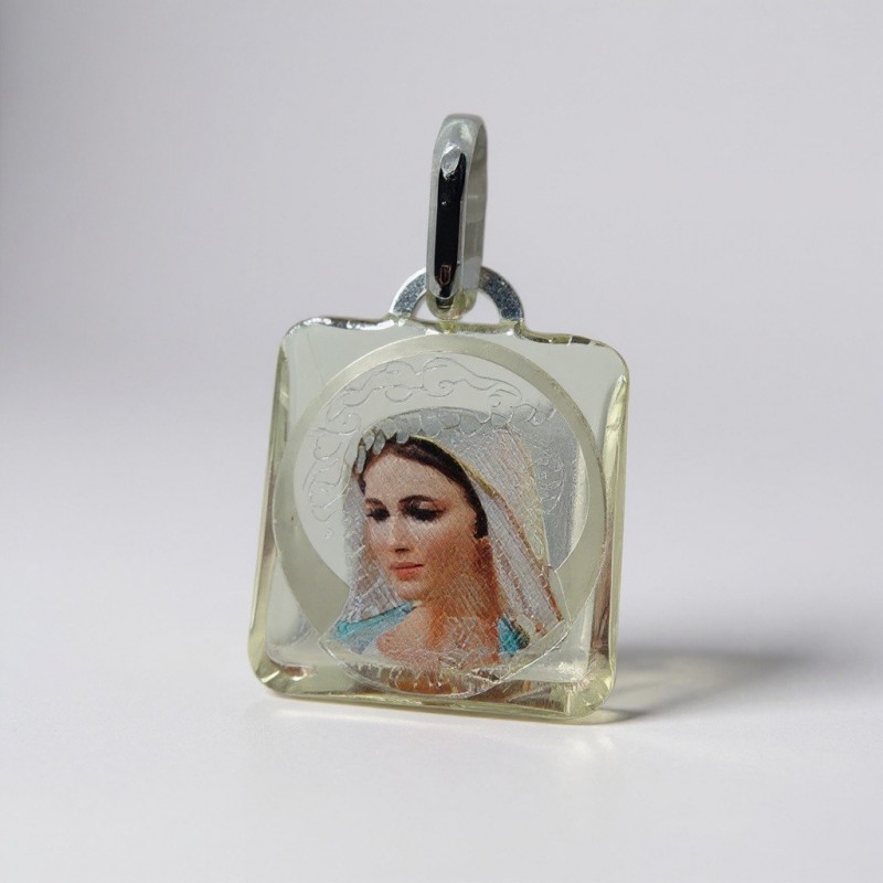 Ладанка серебряная Богородица Дева Мария (П2/3033)