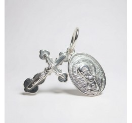 Крестик серебряный с ладанкой (П2/162)