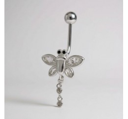 Пирсинг серебряный Стрекоза (пр2фро/015)