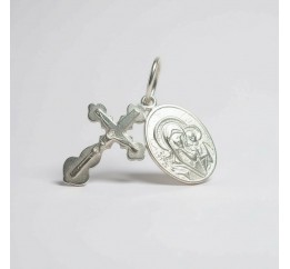 Крестик серебряный с ладанкой (П2/163)