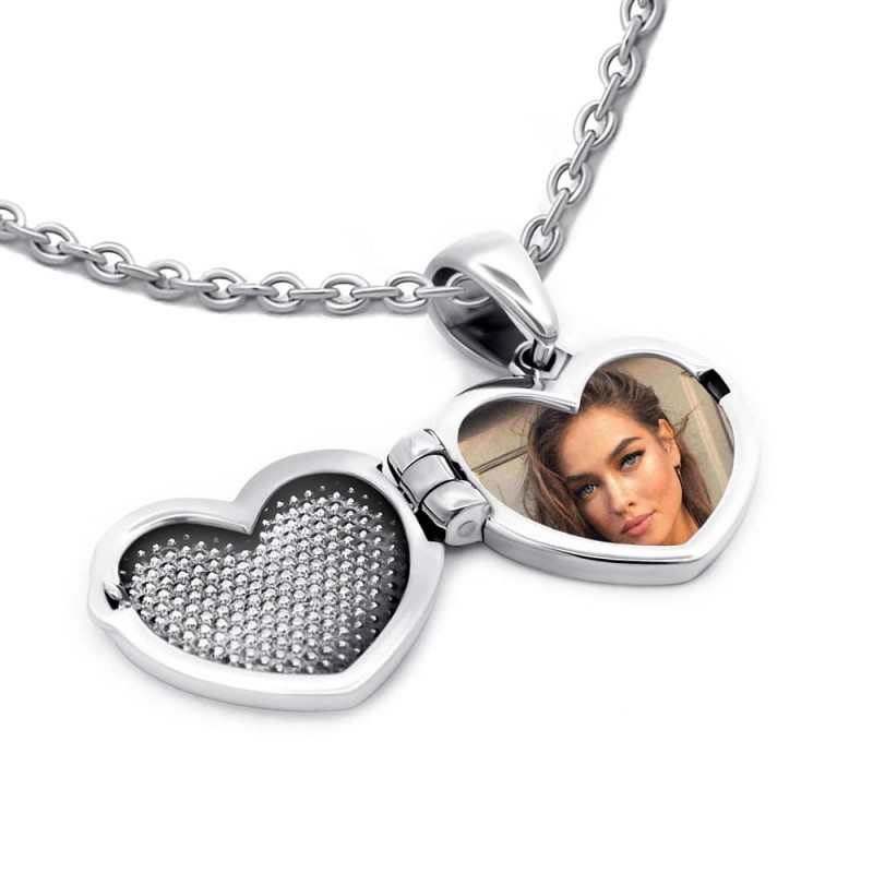 Подвес серебряный сердце открывающийся (7352)