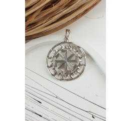 Подвес серебряный оберег Коловрат (7278)