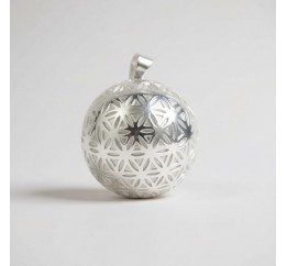 Подвес серебряній  Шар со снежинками (7364)
