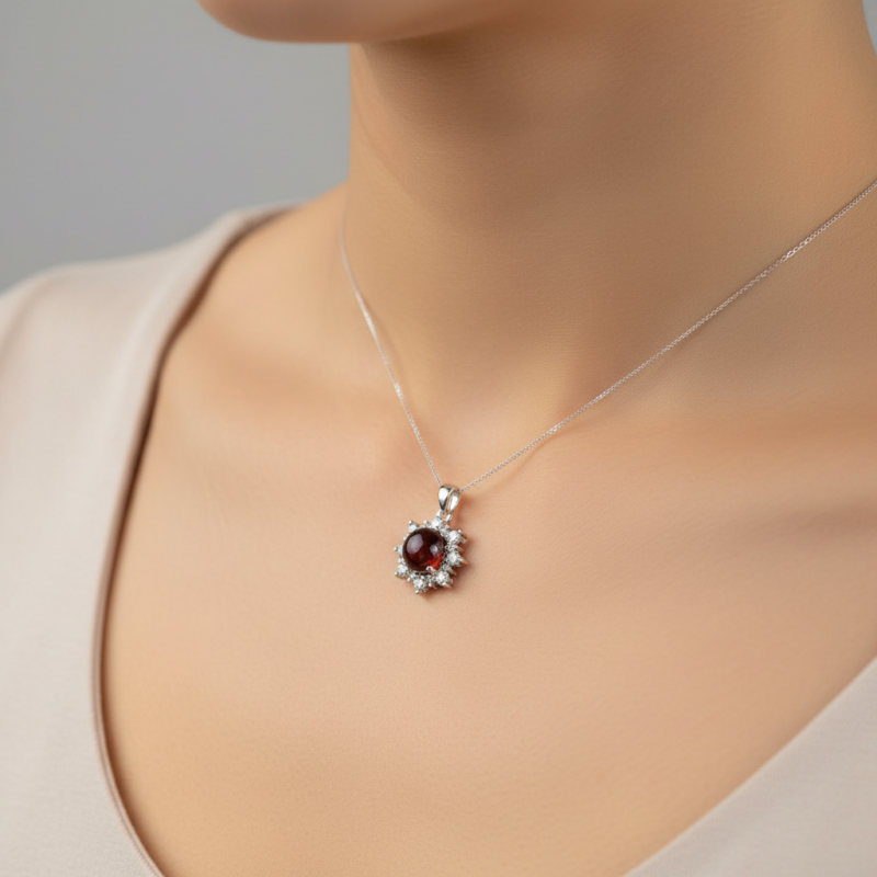 Подвес серебряный с янтарем (933пя)