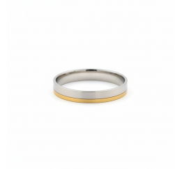 Кольцо серебряное обручальное с золотом (362к)