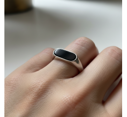 Печатка мужская серебряная с ониксом (1135)