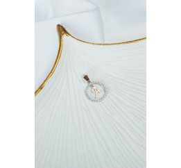 Подвес серебряный с золотом буква А (050пАРз)