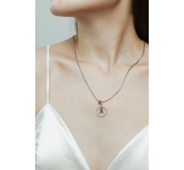 Подвес серебряный с золотом буква А (050пАРз)