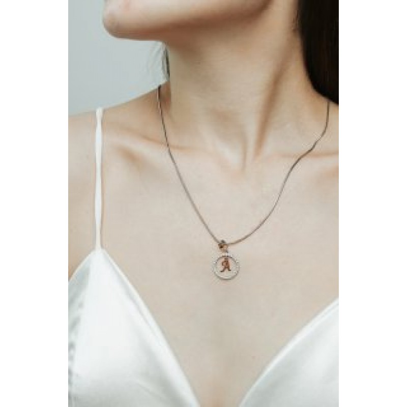 Подвес серебряный с золотом буква А (050пАРз)