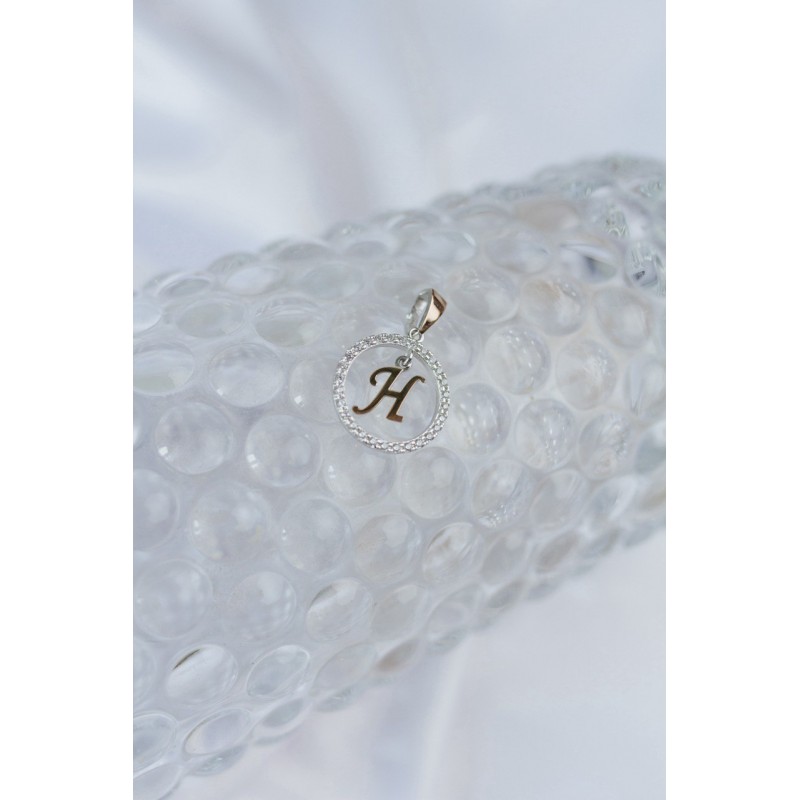 Подвес серебряный с золотом буква Н (050пНР)