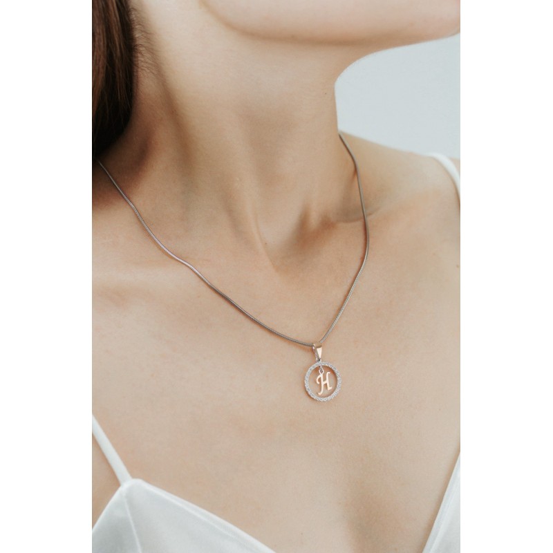 Подвес серебряный с золотом буква Н (050пНР)