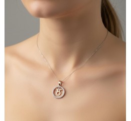 Подвес серебряный с золотом знак зодиака Телец (054п телец)