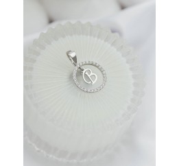 Подвес серебряный  буква В (050В)