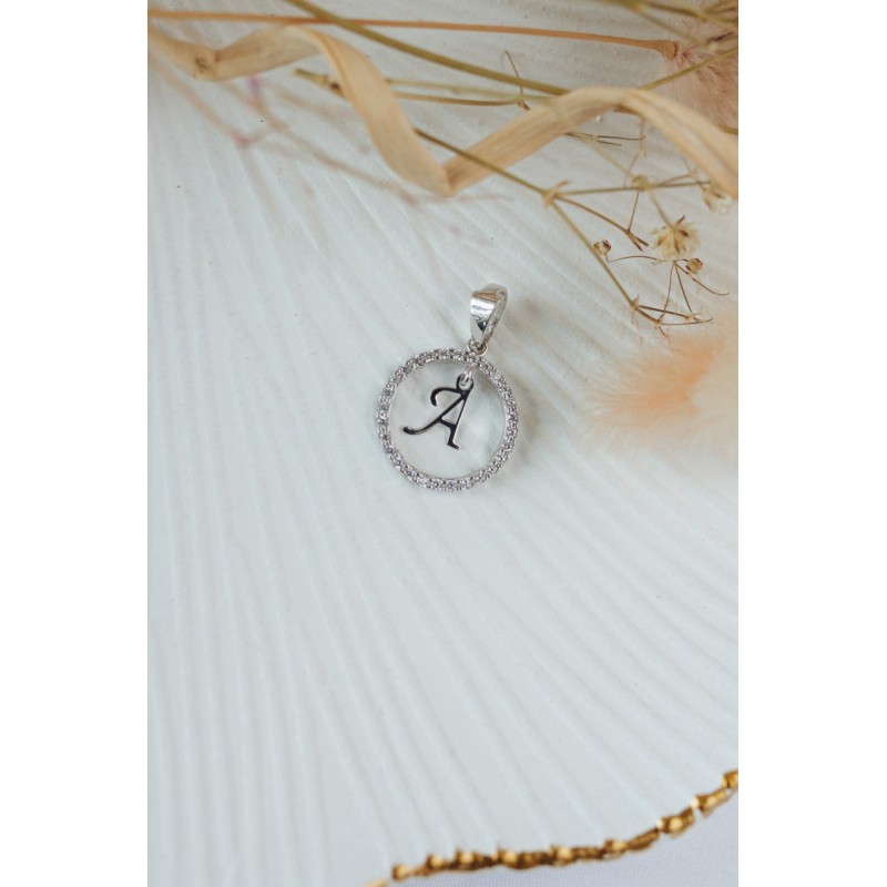Подвес серебряный  буква А (050А)
