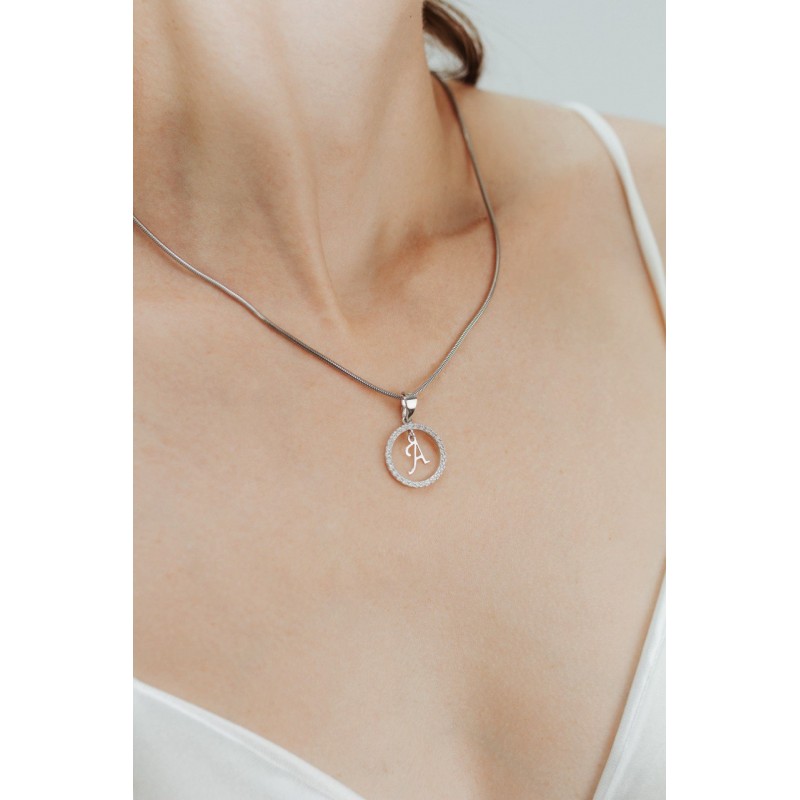 Подвес серебряный  буква А (050А)