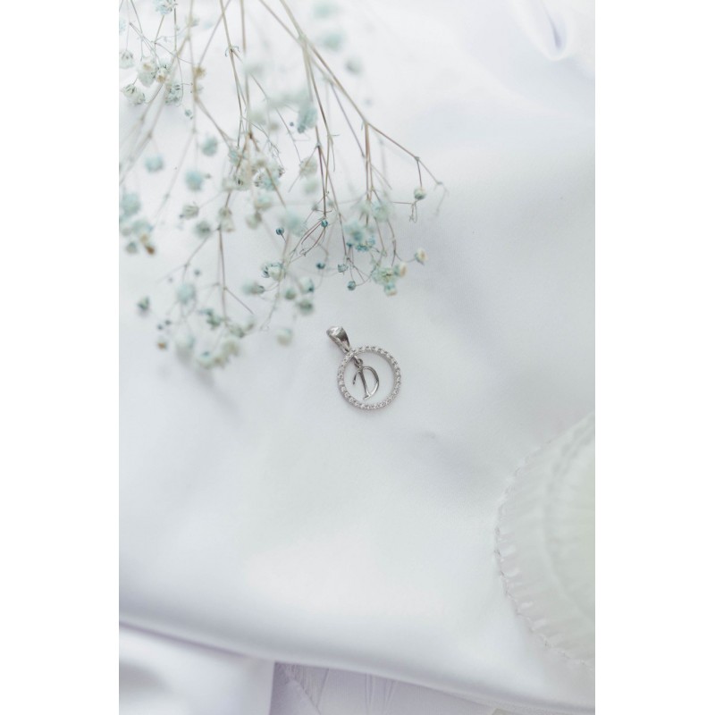 Подвес серебряный  буква Д (050Д)