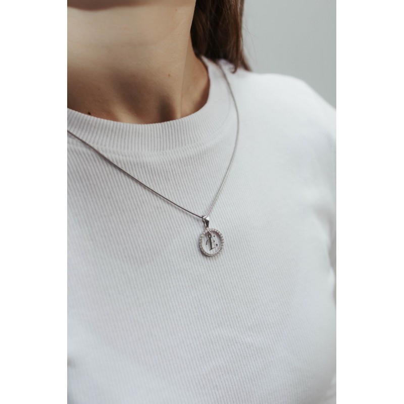 Подвес серебряный  буква Е (050Е)