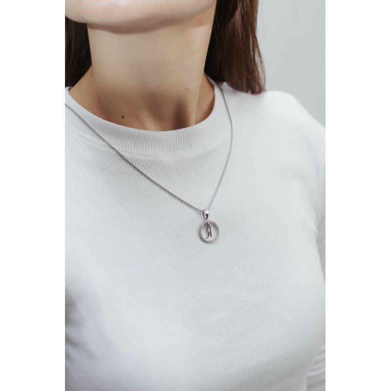 Подвес серебряный  буква Я (050Я)