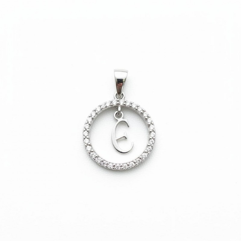 Подвес серебряный  буква Є (050Є)